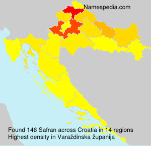 Surname Safran in Croatia