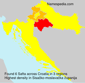 Surname Safta in Croatia Surname Safta in Croatia
