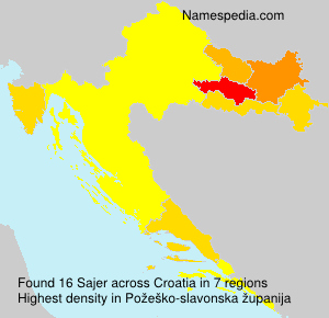 Surname Sajer in Croatia Surname Sajer in Croatia