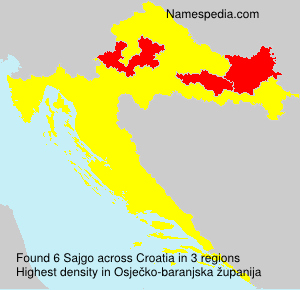 Surname Sajgo in Croatia Surname Sajgo in Croatia
