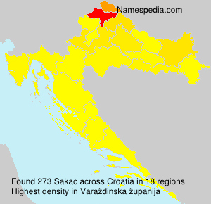 Surname Sakac in Croatia Surname Sakac in Croatia