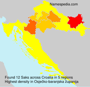 Surname Saks in Croatia Surname Saks in Croatia
