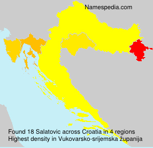 Surname Salatovic in Croatia Surname Salatovic in Croatia