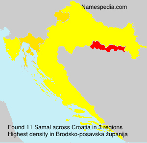 Surname Samal in Croatia Surname Samal in Croatia