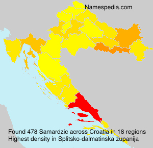 Surname Samardzic in Croatia Surname Samardzic in Croatia
