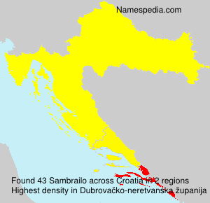 Surname Sambrailo in Croatia Surname Sambrailo in Croatia