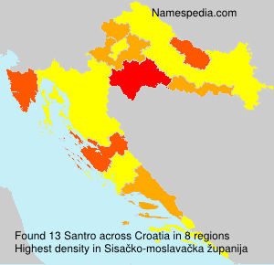 Surname Santro in Croatia Surname Santro in Croatia