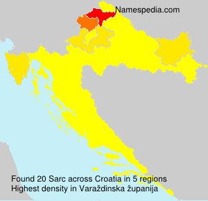 Surname Sarc in Croatia Surname Sarc in Croatia