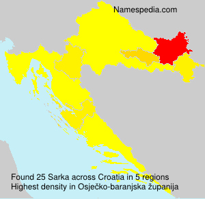 Surname Sarka in Croatia