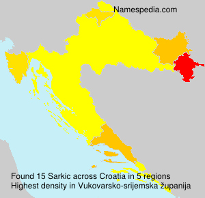 Surname Sarkic in Croatia Surname Sarkic in Croatia
