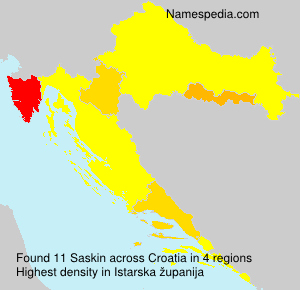 Surname Saskin in Croatia Surname Saskin in Croatia