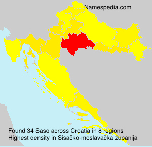 Surname Saso in Croatia Surname Saso in Croatia