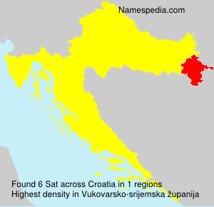 Surname Sat in Croatia Surname Sat in Croatia