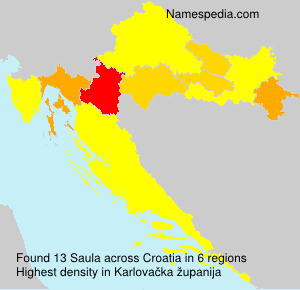 Surname Saula in Croatia Surname Saula in Croatia