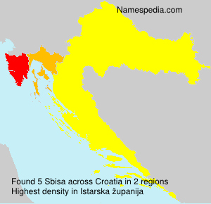 Surname Sbisa in Croatia