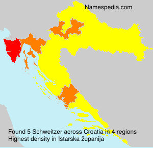 Surname Schweitzer in Croatia Surname Schweitzer in Croatia