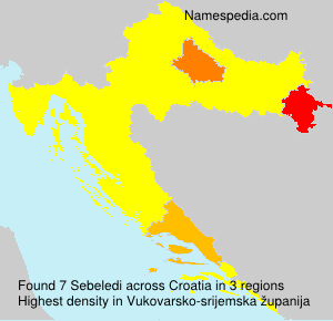 Surname Sebeledi in Croatia Surname Sebeledi in Croatia