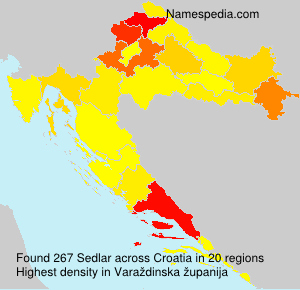 Surname Sedlar in Croatia Surname Sedlar in Croatia