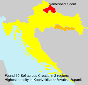 Surname Sef in Croatia Surname Sef in Croatia