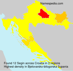 Surname Segin in Croatia Surname Segin in Croatia