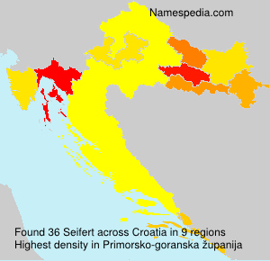 Surname Seifert in Croatia Surname Seifert in Croatia