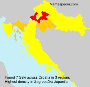 Surname Seki in Croatia Surname Seki in Croatia