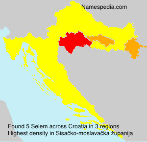 Surname Selem in Croatia Surname Selem in Croatia