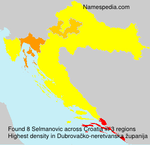 Surname Selmanovic in Croatia Surname Selmanovic in Croatia