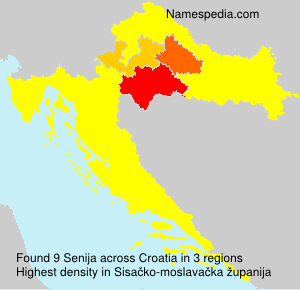 Surname Senija in Croatia Surname Senija in Croatia