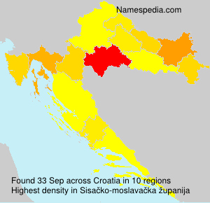 Surname Sep in Croatia Surname Sep in Croatia