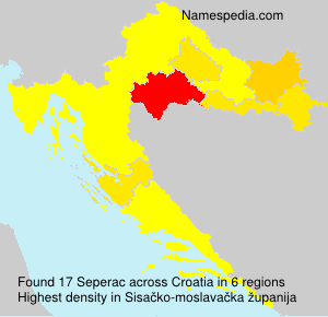Surname Seperac in Croatia Surname Seperac in Croatia