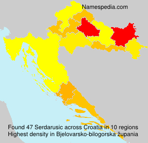 Surname Serdarusic in Croatia Surname Serdarusic in Croatia
