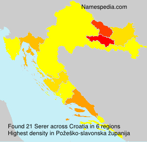 Surname Serer in Croatia Surname Serer in Croatia