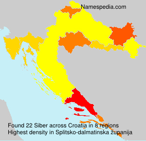 Surname Siber in Croatia Surname Siber in Croatia