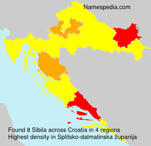 Surname Sibila in Croatia Surname Sibila in Croatia