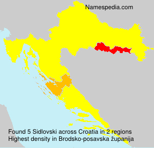 Surname Sidlovski in Croatia Surname Sidlovski in Croatia