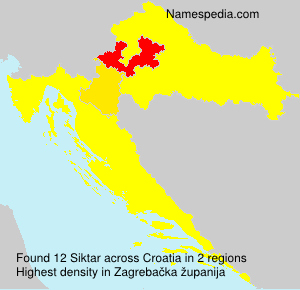 Surname Siktar in Croatia