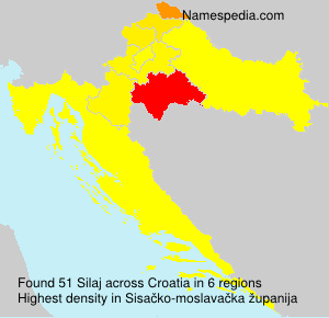 Surname Silaj in Croatia Surname Silaj in Croatia