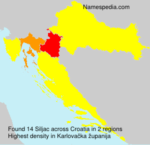 Surname Siljac in Croatia Surname Siljac in Croatia