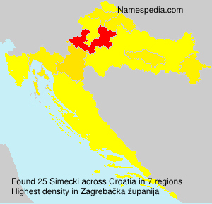 Surname Simecki in Croatia Surname Simecki in Croatia