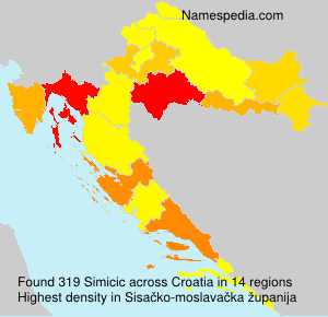 Surname Simicic in Croatia Surname Simicic in Croatia