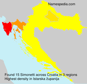 Surname Simonetti in Croatia Surname Simonetti in Croatia