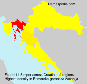 Surname Simper in Croatia Surname Simper in Croatia