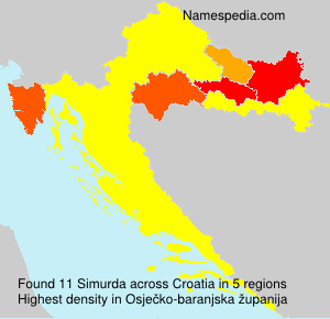 Surname Simurda in Croatia Surname Simurda in Croatia