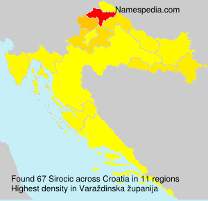 Surname Sirocic in Croatia Surname Sirocic in Croatia