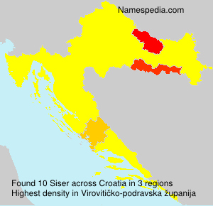 Surname Siser in Croatia Surname Siser in Croatia