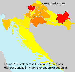 Surname Sivak in Croatia Surname Sivak in Croatia