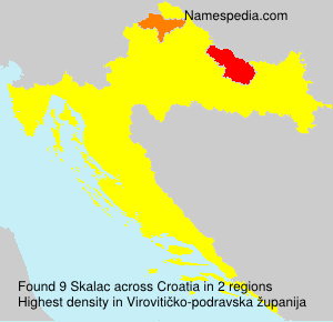 Surname Skalac in Croatia Surname Skalac in Croatia