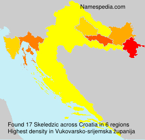 Surname Skeledzic in Croatia Surname Skeledzic in Croatia