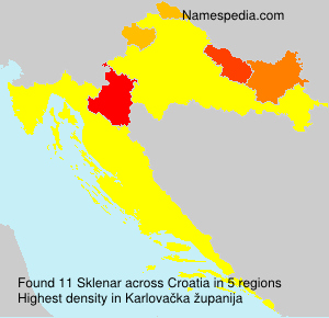 Surname Sklenar in Croatia Surname Sklenar in Croatia